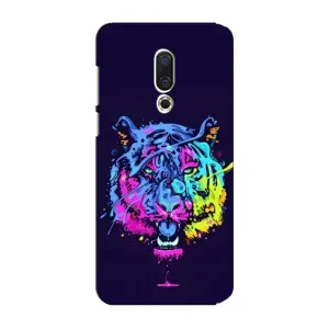 Силиконовый бампер с картинкой животных для Meizu 15 Plus (Тигр-Арт)