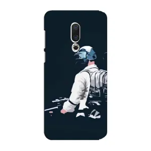 Силиконовый чехол с картинкой "Герой Pubg" на Meizu 15 Plus (В экиперовке)