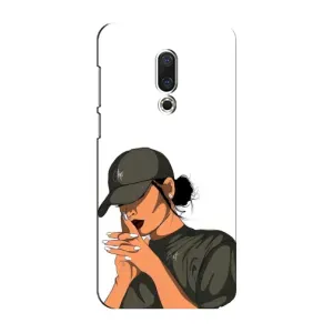Силиконовый Чехол на Meizu 15 Plus с картинкой Стильных Девушек (В зеленом)