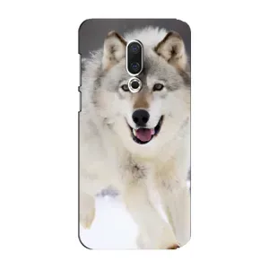 Чехол с Волком на Meizu 15 Plus (Волк на снегу)