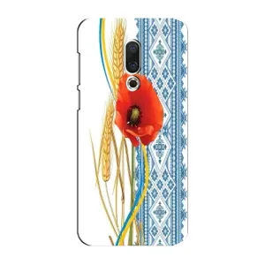 Силиконовый Чехол на Meizu 15 Plus с картинкой Вышиванки (Вышиванка с цветком)