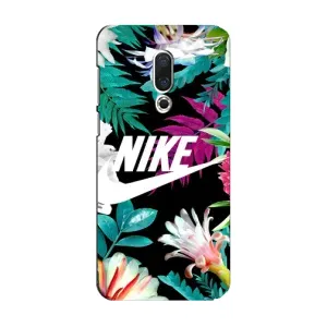 Силіконовый Чохол на Meizu 15 з картинкою НАЙК (Квітковий Nike)