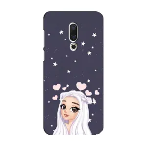Чехол Стильные девушки на Meizu 15 (Девушка и сердечки)