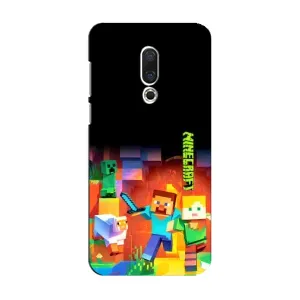 Чехлы для Meizu 15 (Персонажи Майн Крафт) (Герой Майнкрафт)