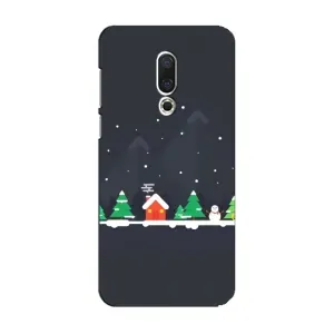 Силиконовый бампер на рождество для Meizu 15 (Город зимний)