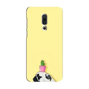 Бампер для Meizu 15 с картинкой "Песики" (Кактус на голове)