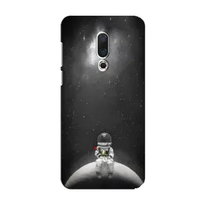 Силиконовый Чехол с принтом "Космонавты" на Meizu 15 (Космонавт романтик)