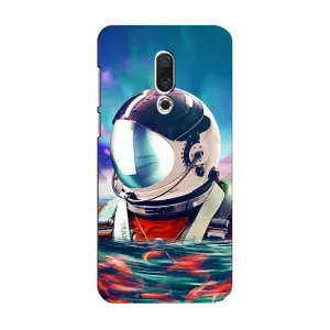 Силиконовый Чехол с принтом "Космонавты" на Meizu 15 (Космонавт в воде)