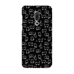Чехол на тематику: Коты для Meizu 15 (Котики на черном)