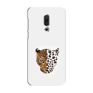Чехол с леопардовым принтом на Meizu 15 (Леопард на белом)