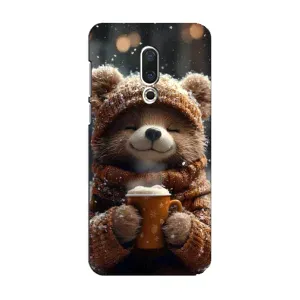 Печатный чехол «Зверята с кофе» для Meizu 15 (Медвежонок с кофе)