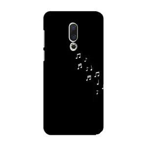 Чохол з картинками на чорному фоні для Meizu 15 (Ноти)