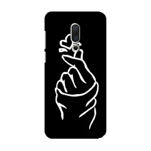 Чехлы (Знак сердечка) на Meizu 15 (Сердце на черном)