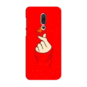 Чехлы (Знак сердечка) на Meizu 15 (Сердце на красном)