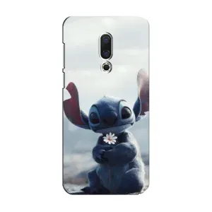 Чехол с рисунком Стич для Meizu 15 (Стич с цветочком)
