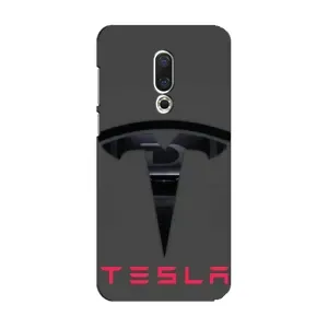 Силіконовий бампер з картинкою машини на Meizu 15 (Logo TESLA)