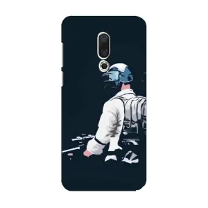 Силиконовый чехол с картинкой "Герой Pubg" на Meizu 15 (В экиперовке)