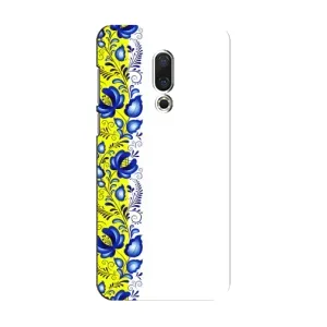 Силиконовый Чехол на Meizu 15 с картинкой Вышиванки (Желто-синяя вышиванка)