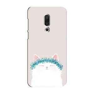 Чехол на тематику: Коты для Meizu 16 Plus (Белый котик)