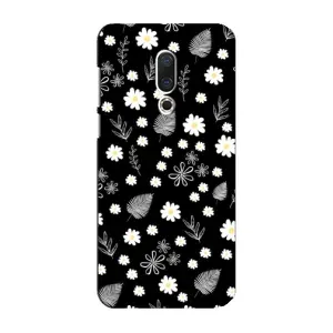 Чехлы с тематикой "ЦВЕТЫ" на Meizu 16 Plus (цветение на чорном)