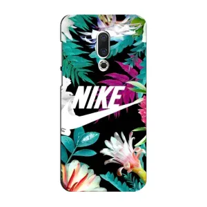Силіконовый Чохол на Meizu 16 Plus з картинкою НАЙК (Квітковий Nike)