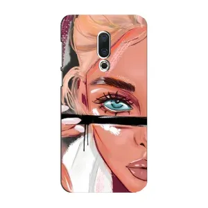 Силіконовый Чохол на Meizu 16 Plus з картинкой Модных девушек (Дівчина та вії)