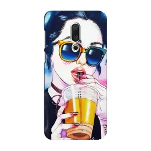 Чохол з картинкою Модні Дівчата Meizu 16 Plus (Дівчина з коктейлем)