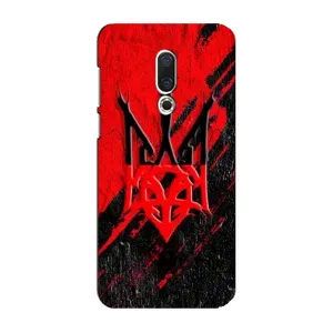 Чехлы УПА (Красно-Чёрный) на Meizu 16 Plus (Герб в цвете УПА)