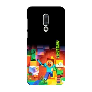 Чехлы для Meizu 16 Plus (Персонажи Майн Крафт) (Герой Майнкрафт)