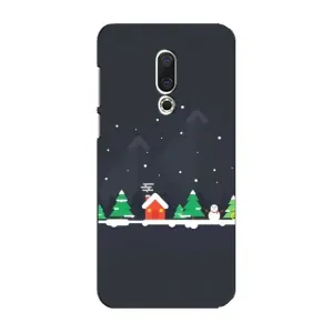 Силіконовий бампер на різдво для Meizu 16 Plus (Місто зимове)