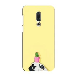 Бампер для Meizu 16 Plus с картинкой "Песики" (Кактус на голове)