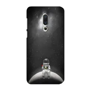 Силиконовый Чехол с принтом "Космонавты" на Meizu 16 Plus (Космонавт романтик)