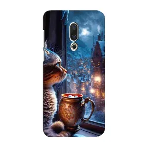 Чохли на Новий Рік Meizu 16 Plus (Кіт новорічний)