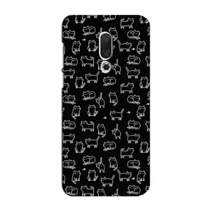 Чехол на тематику: Коты для Meizu 16 Plus (Котики на черном)