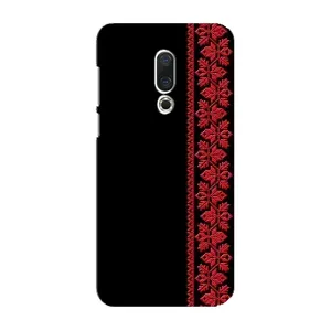 Силиконовый Чехол на Meizu 16 Plus (Красная Вышиванка)