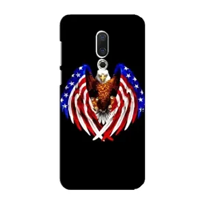 Чехол Флаг USA для Meizu 16 Plus (Крылья США)
