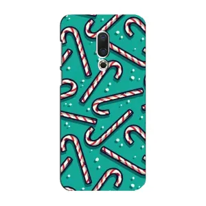 Силиконовый бампер на рождество для Meizu 16 Plus (Леденцы)