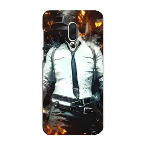 Силиконовый чехол с картинкой "Герой Pubg" на Meizu 16 Plus (Man Пубг)