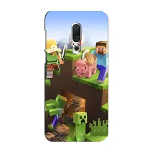 Чехлы для Meizu 16 Plus (Персонажи Майн Крафт) (Майн-крафт)