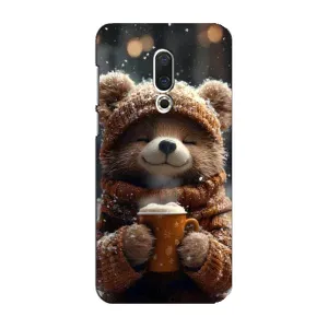 Печатный чехол «Зверята с кофе» для Meizu 16 Plus (Медвежонок с кофе)