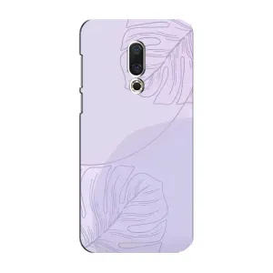Чехол цветочный дизайн для Meizu 16 Plus (Монстера фиолетовая)
