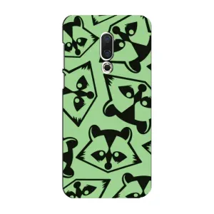 Силиконовый Чехол с Енотами на Meizu 16 Plus (Мордочки Енота)