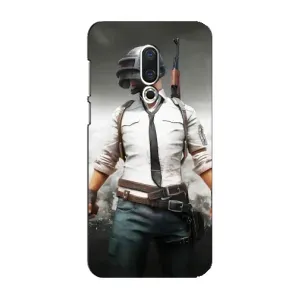 Силиконовый чехол с картинкой "Герой Pubg" на Meizu 16 Plus (Пабг)