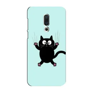 Силиконовый чехол с котиком для Meizu 16 Plus (Падающий кот)
