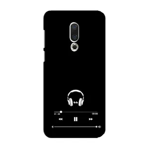 Чехол с картинками на черном фоне для Meizu 16 Plus (Плеер)