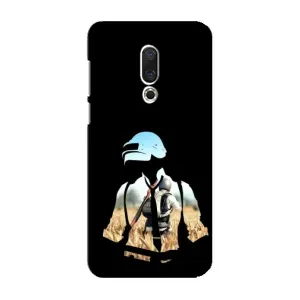Силиконовый чехол с картинкой "Герой Pubg" на Meizu 16 Plus (Пубг мен)