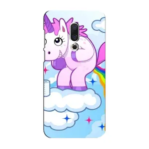 Чехол Unicorn на Meizu 16 Plus (Радуга единорожка)