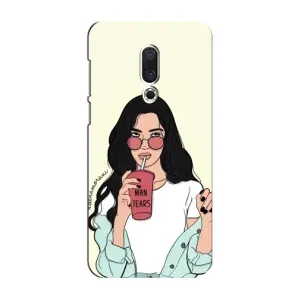 Силіконовый Чохол на Meizu 16 Plus з картинкой Модных девушек (З напоєм)