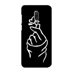 Чехол с рисунком «Сердце на черном» для Meizu 16 Plus