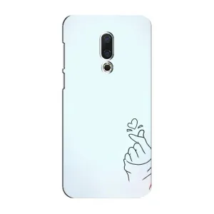 Чехлы (Знак сердечка) на Meizu 16 Plus (Сердце на голубом)